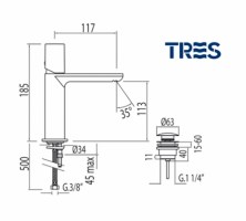 TRESGRIFERIA LOFT COLORS LAVABO